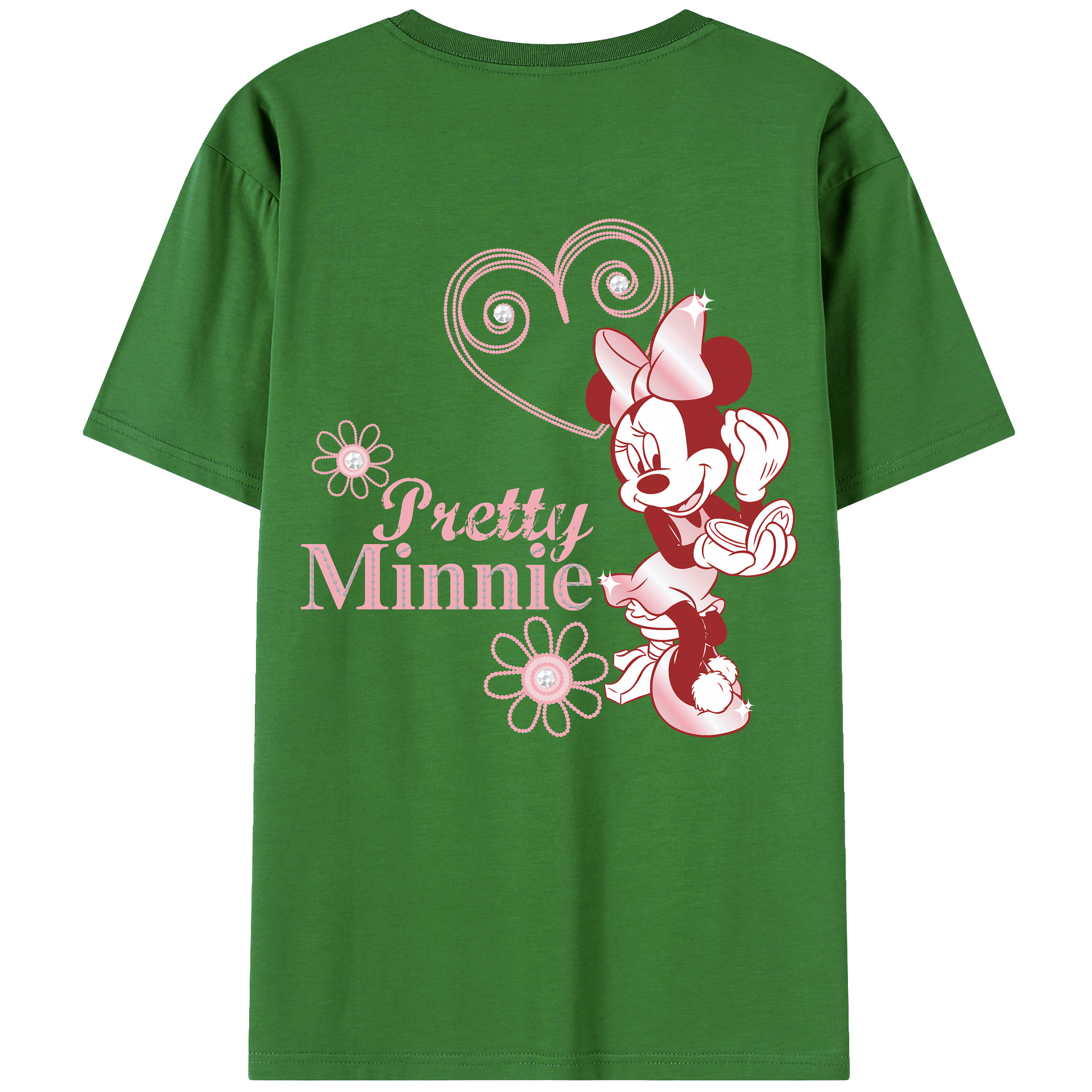 （画像用） ミッキーマウス Mickey Mouse レディース半袖Tシャツ(バックプリント)